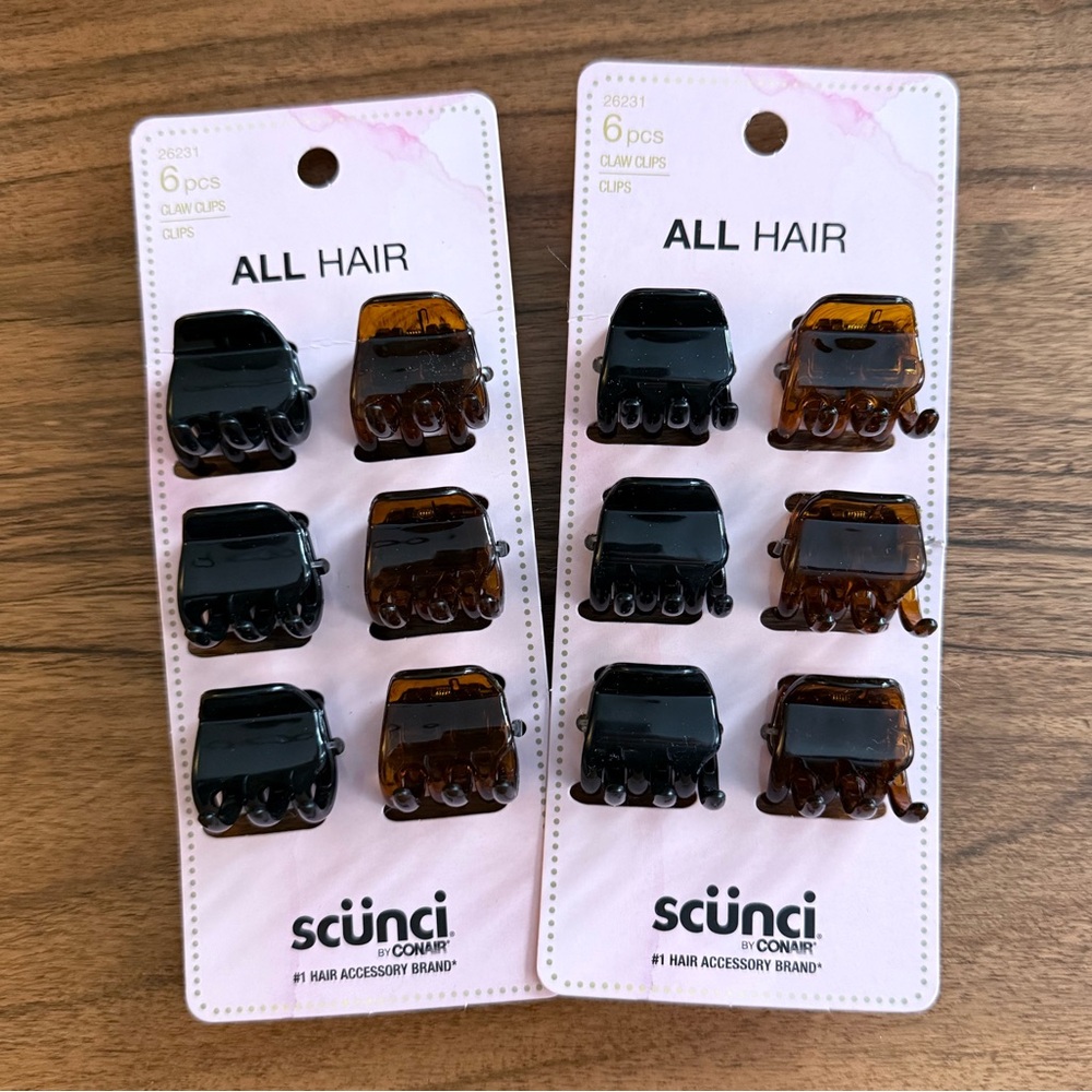 Scunci All‎ Day Hold Claw Clips | 2 SETS | NWT
